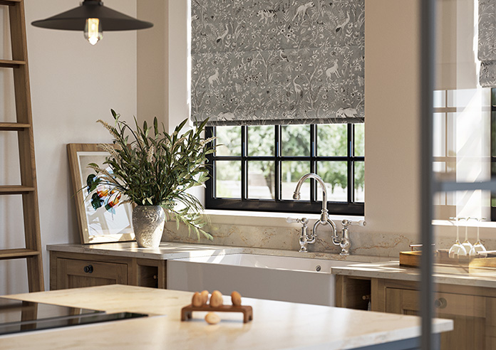 Rajah, Ash - Twist&Fit Roman Blind - Image 5